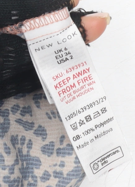 New Look Womens Brown Animal Print Skirt Size 6