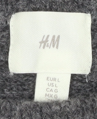 H&M Women's Grey Cable-Knit Vest - Size 12