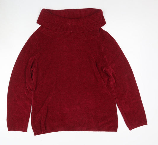 Marks and Spencer Women Red Long Sleeve Pullover Jumper