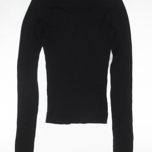 ASOS Women's Black Slim Fit Pullover Jumper Size 14