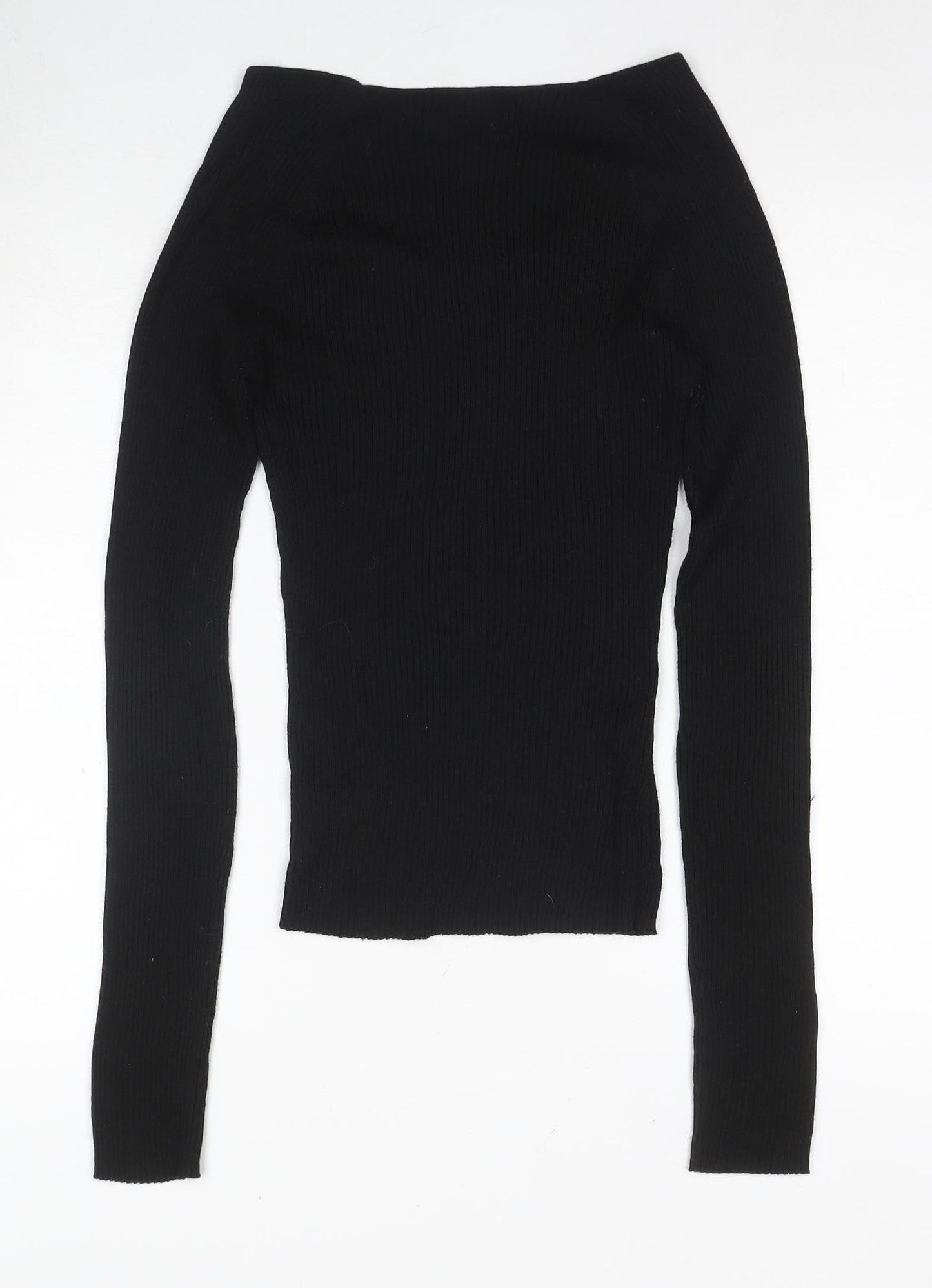 ASOS Women's Black Slim Fit Pullover Jumper Size 14