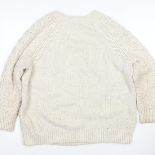 Topshop Ivory Cable-Knit Women’s Pullover Jumper M