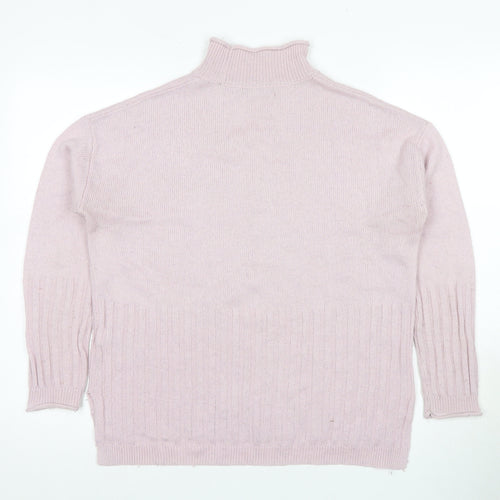 Marks and Spencer Women's Pink XS Roll Neck Jumper
