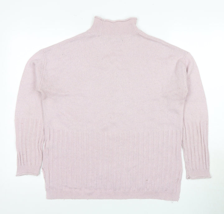 Marks and Spencer Women's Pink XS Roll Neck Jumper