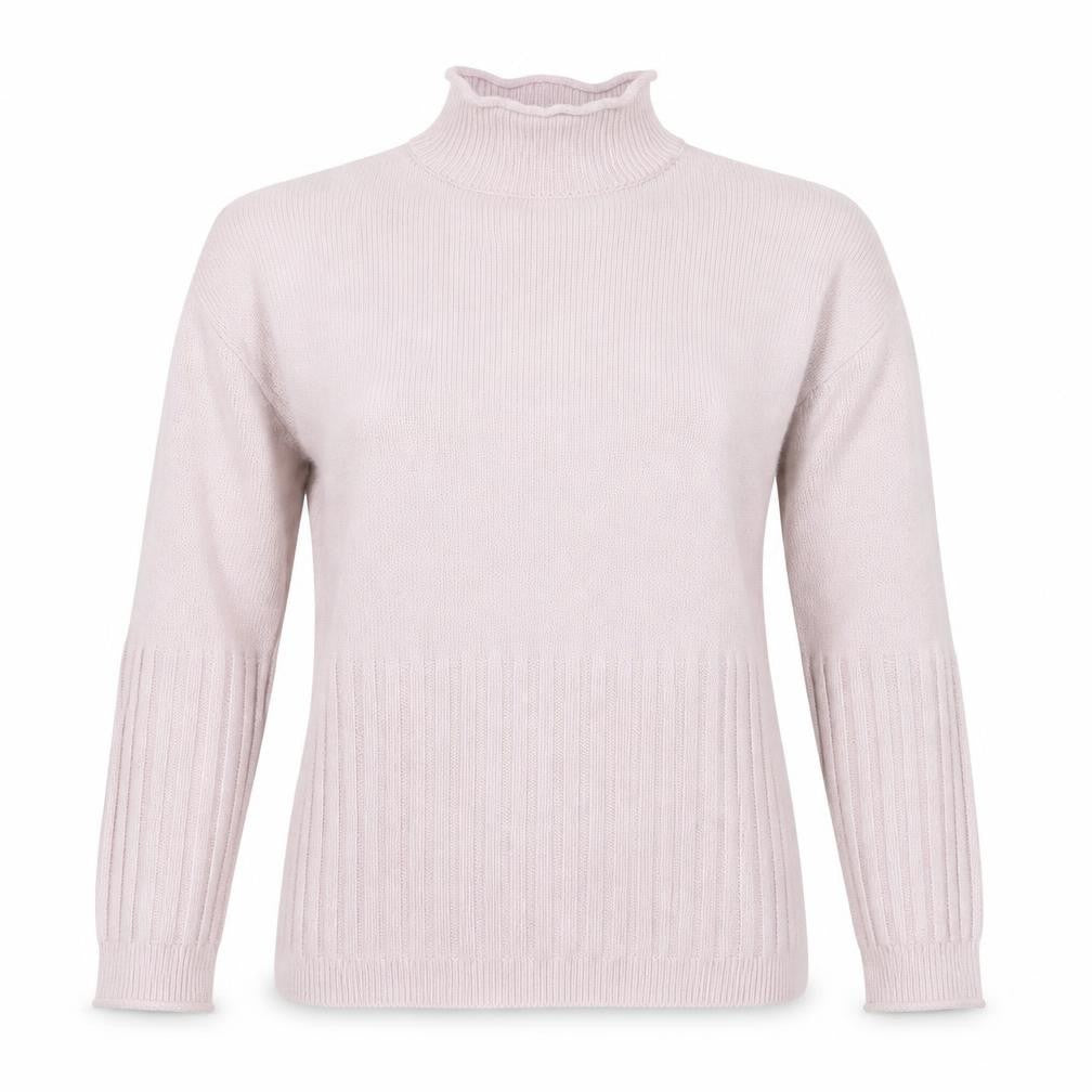 Front view of Marks & Spencer Women's Pink XS Roll Neck Jumper