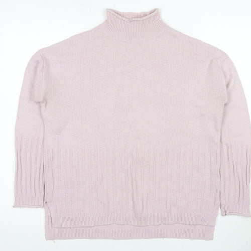 Marks and Spencer Women's Pink XS Roll Neck Jumper
