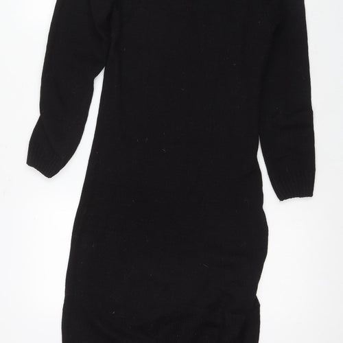 PrettyLittleThing Black Knit Women's Dress Medium
