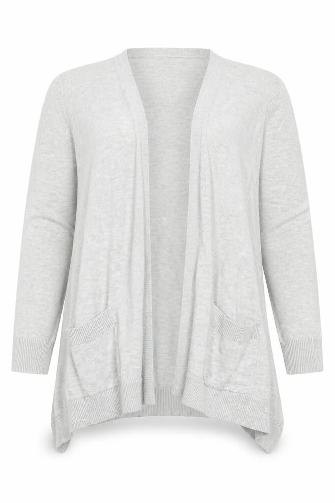 Front view of Dorothy Perkins Women's Grey Cardigan, size UK 10