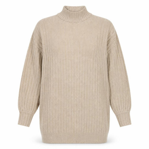 Nasty Gal Women's Beige High Neck Pullover Jumper S