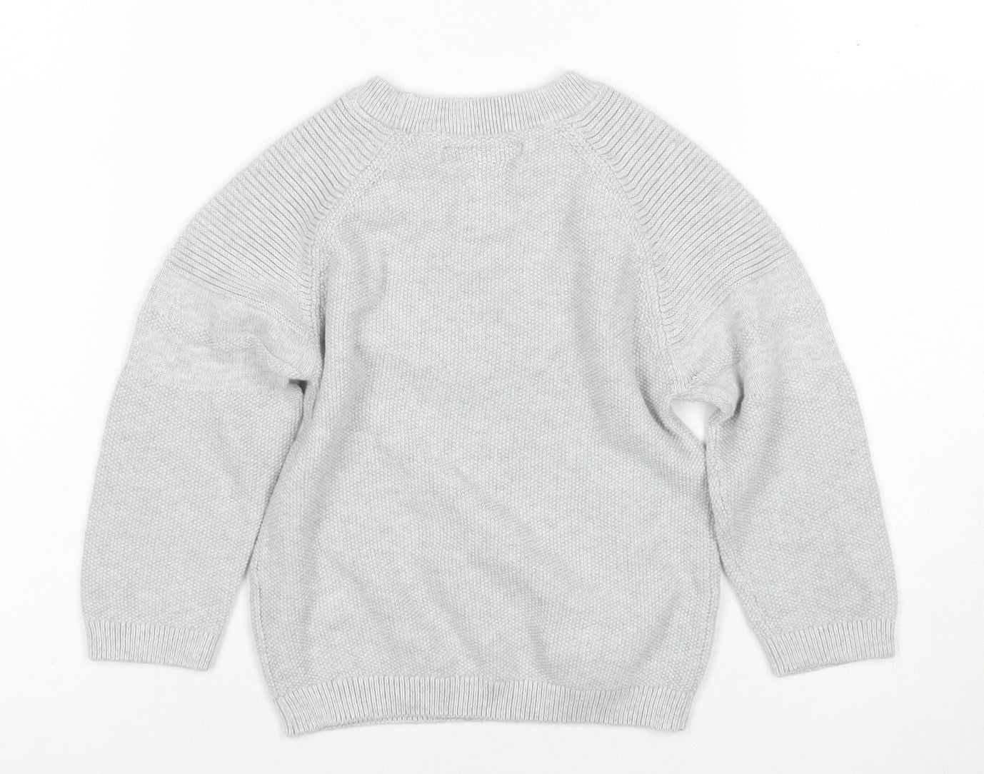 Next Boys Grey Cotton Pullover Jumper, Age 3 Years