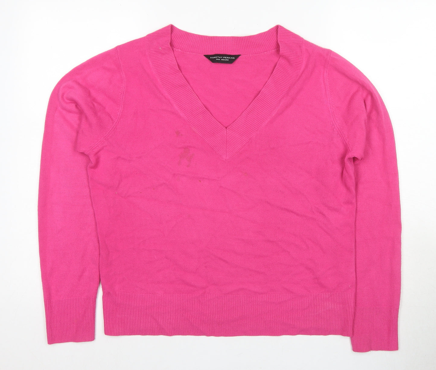 Dorothy Perkins Pink V-Neck Women's Jumper Size 18