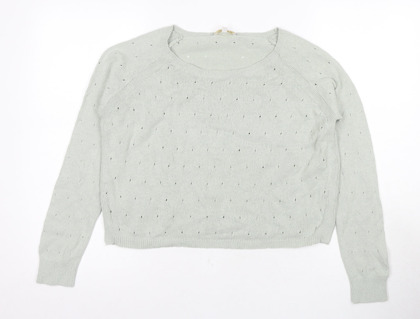 Intropia Women's Ivory Cotton Pullover Jumper L