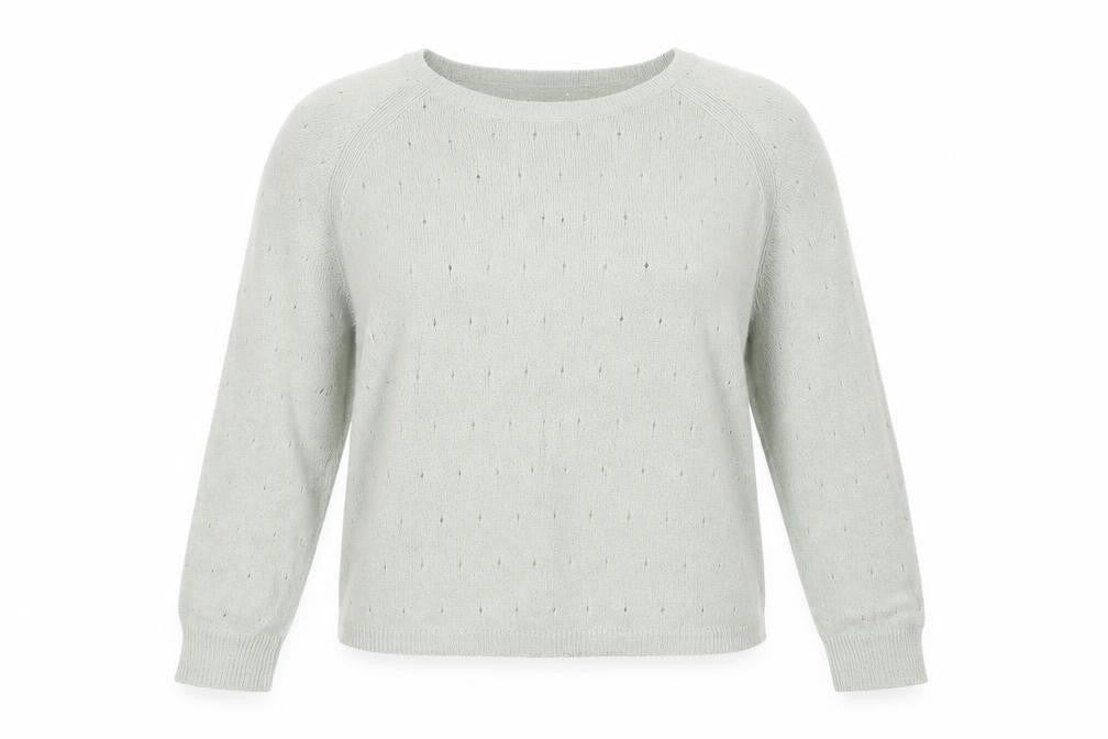 Front view of Intropia Women's Ivory Cotton jumper L