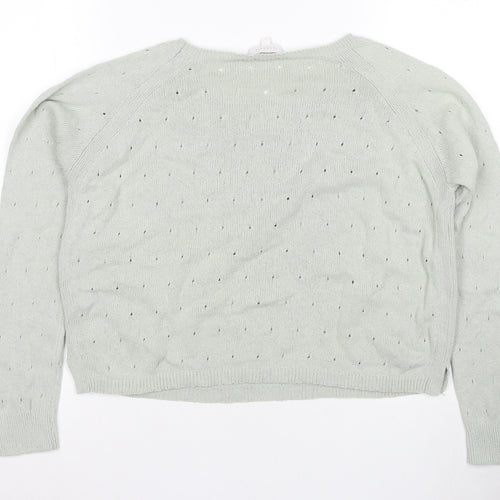 Intropia Women's Ivory Cotton Pullover Jumper L