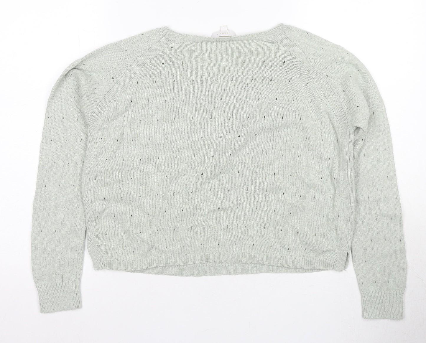 Intropia Women's Ivory Cotton Pullover Jumper L