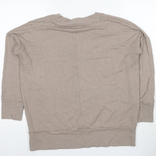 Next Men's Beige V-Neck Pullover Jumper, M, Casual