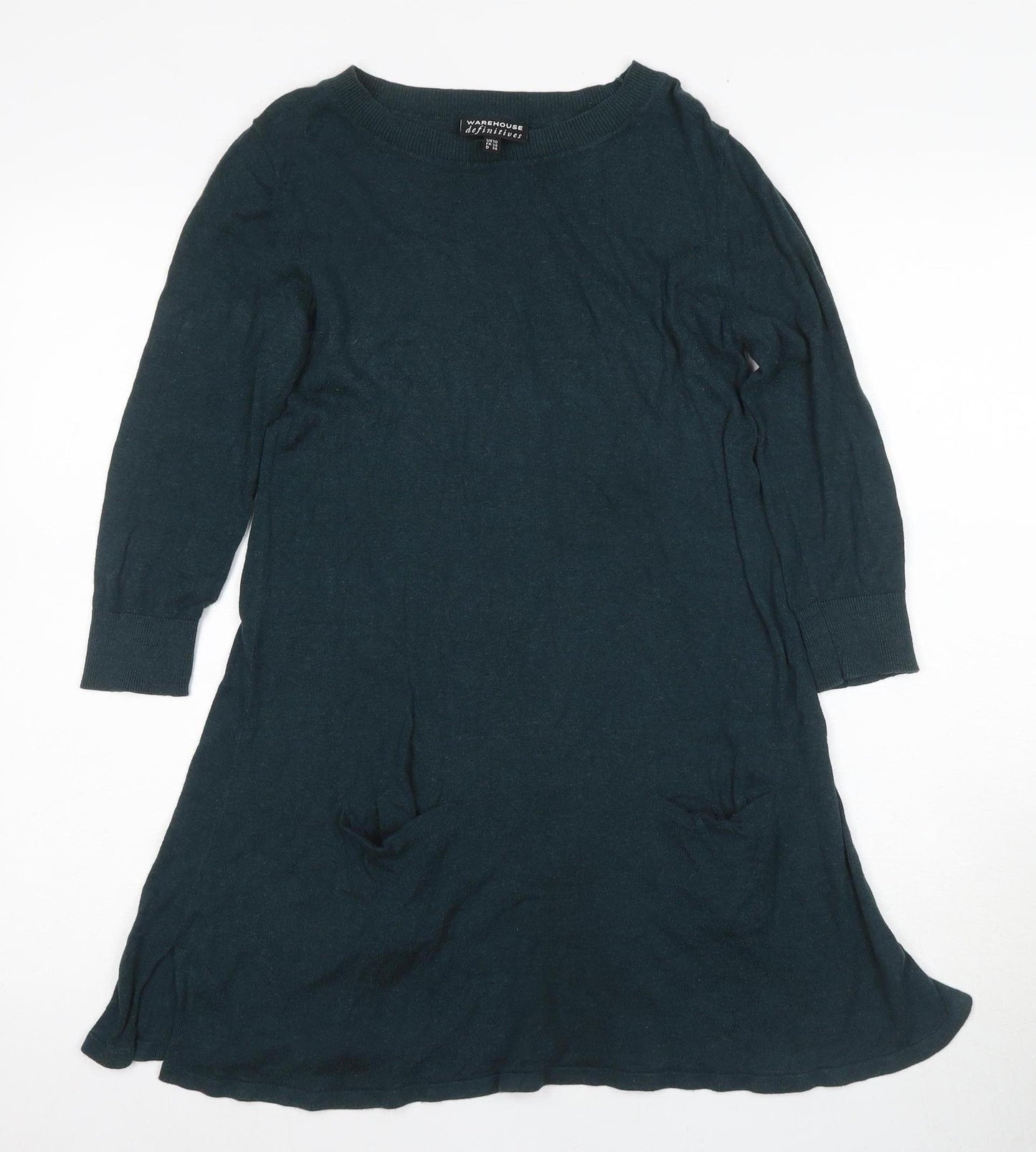 Warehouse Women's Green Knit Dress Size 10