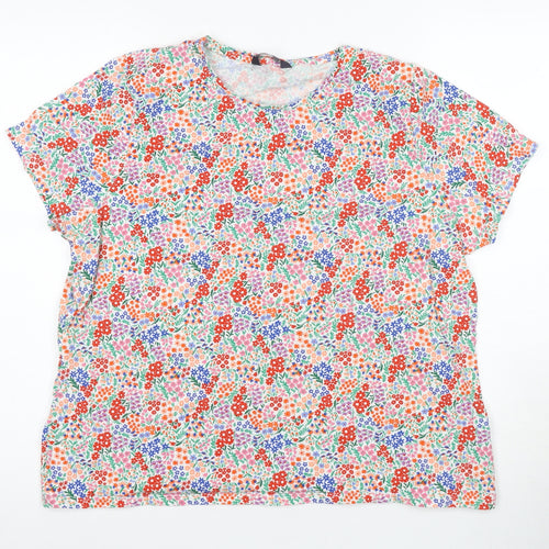 Marks and Spencer Women's Multicoloured Floral Top, Size 22