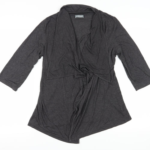 Per Una Women's Grey Wrap Blouse, Size 14, Cowl Neck