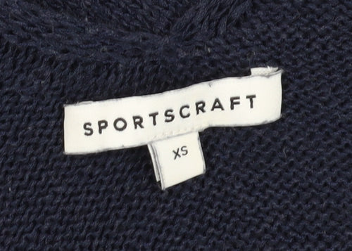 Sportscraft Women's Blue Linen Blend Tank XS
