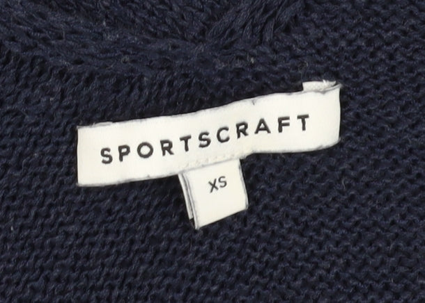 Sportscraft Women's Blue Linen Blend Tank XS