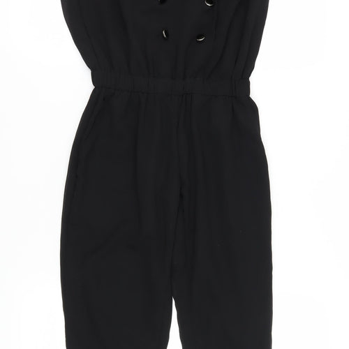 River Island Women's Black Beaded Jumpsuit Size 8