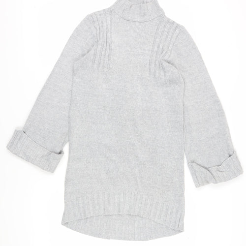 Miss Selfridge Women's Grey Jumper Dress, Size 6