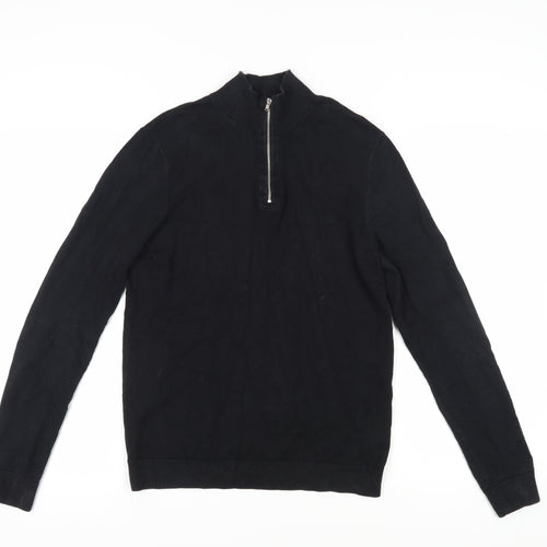 Topman Men's Black XS Full Zip Jumper