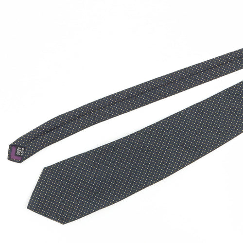 Harrods Men's Black Silk Polka Dot Tie