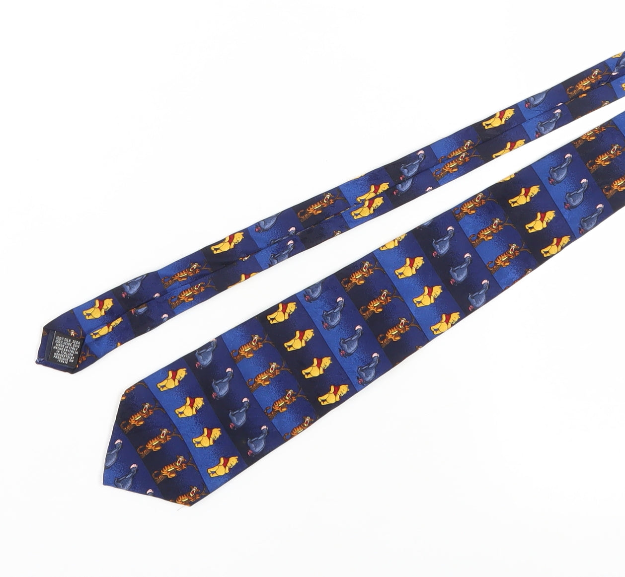 Pooh Men's Blue Silk Cartoon Tie - Winnie the Pooh Disney