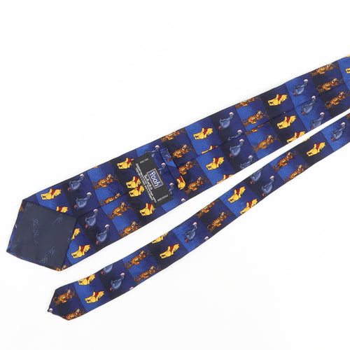 Pooh Men's Blue Silk Cartoon Tie - Winnie the Pooh Disney