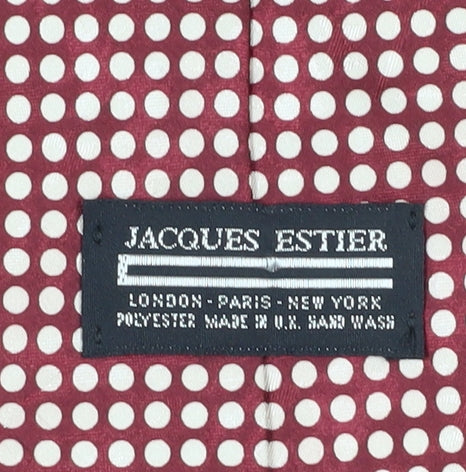Jacques Estier Men's Red Polka Dot Tie