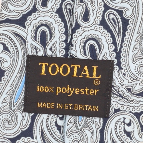 Tootal Men's Blue Paisley Polyester Vintage Tie