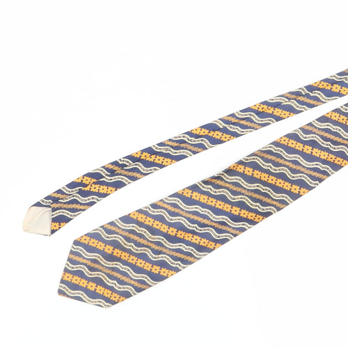 MAN's Geometric Blue Orange Silk Men's Tie