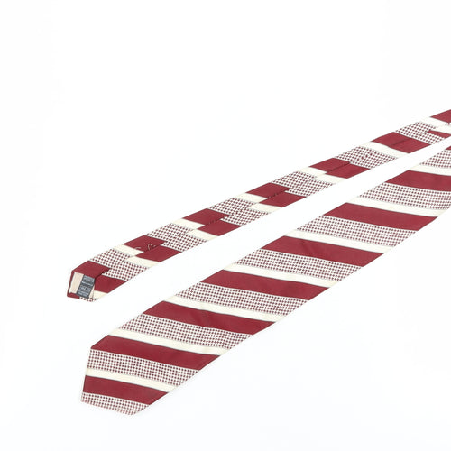 Marks and Spencer Men's Red Striped Silk Tie