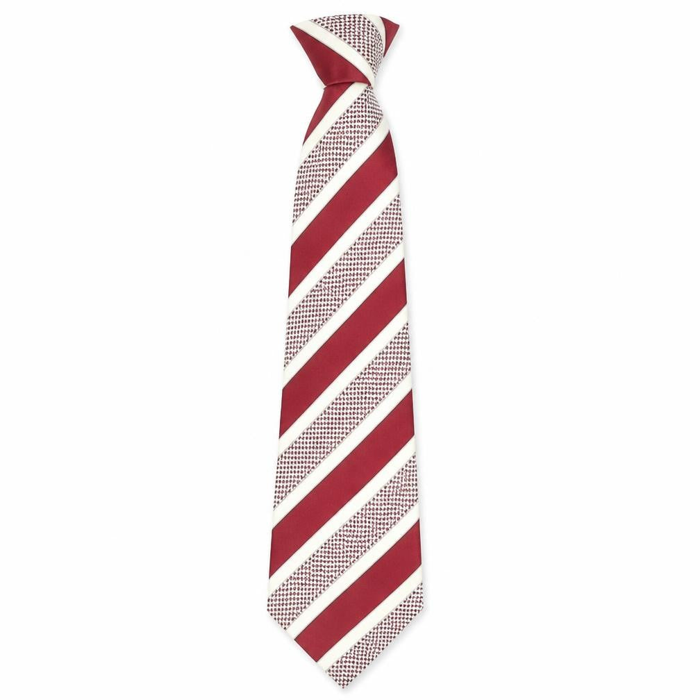 Front view of Marks & Spencer Men's Red Striped Silk Tie