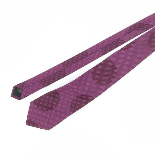 DKNY Purple Silk Polka Dot Men's Tie