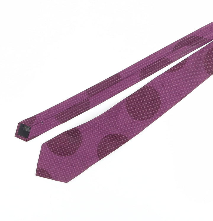 DKNY Purple Silk Polka Dot Men's Tie