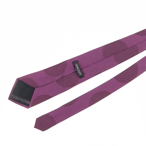 DKNY Purple Silk Polka Dot Men's Tie