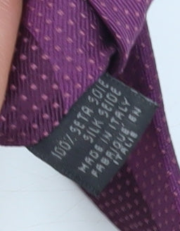 DKNY Purple Silk Polka Dot Men's Tie