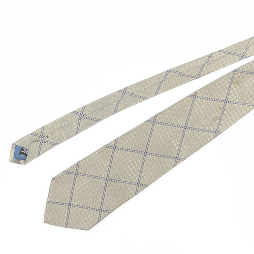 Ciro Citterio Beige Silk Men's Tie, Geometric Pattern