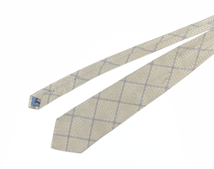 Ciro Citterio Beige Silk Men's Tie, Geometric Pattern