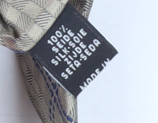 Ciro Citterio Beige Silk Men's Tie, Geometric Pattern