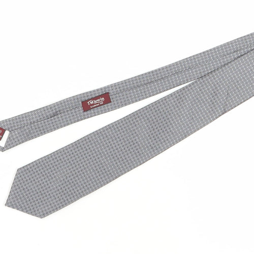 T.M.Lewin Grey Silk Houndstooth Men's Handmade Tie