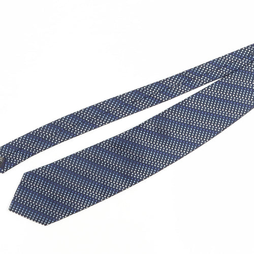 TieRack Men's Blue Geometric Slim Tie
