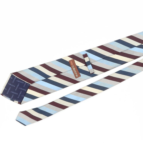Marks & Spencer Men's Blue Striped Silk Tie