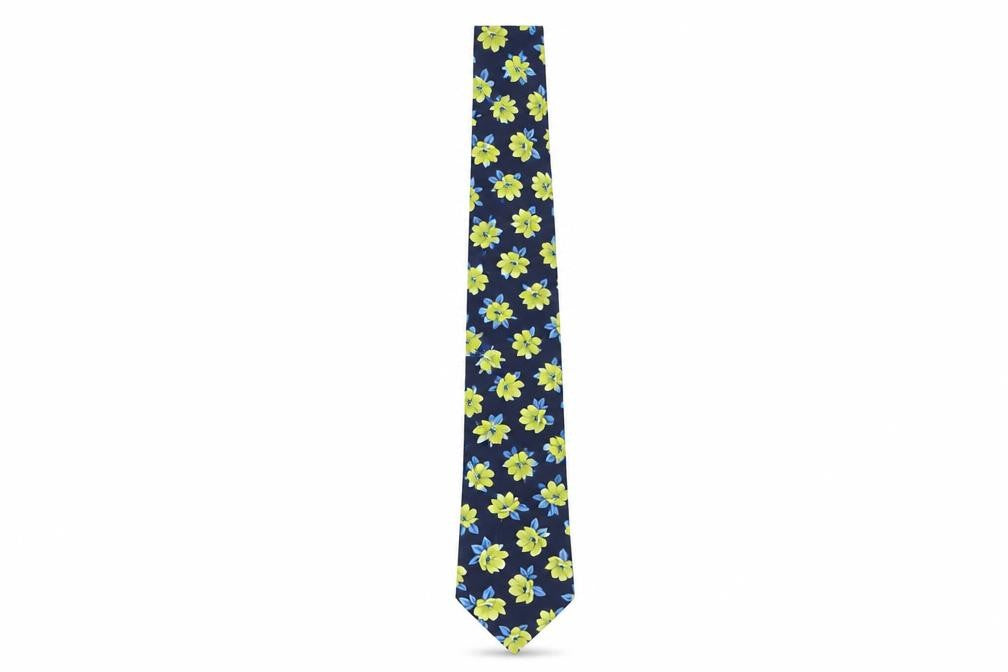 Front view of Marks & Spencer Silk Floral Tie, Multicoloured, One Size