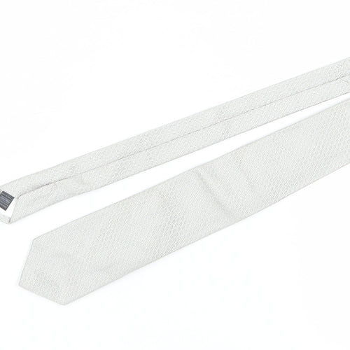 Marks and Spencer Silver Silk Men's Tie, One Size