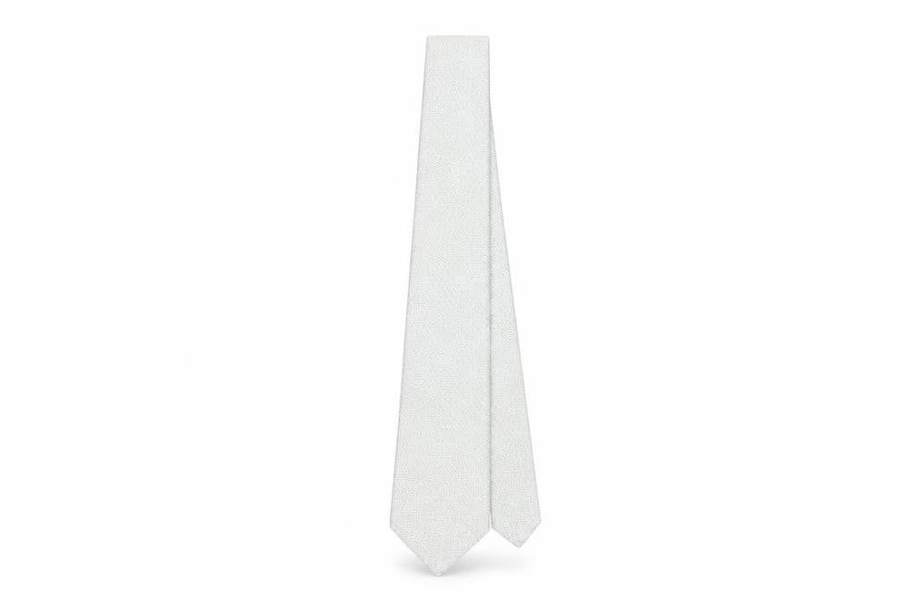 Front view of Marks & Spencer Silver Silk Men's Tie, One Size