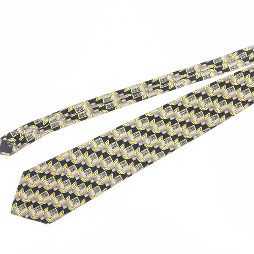 D'Alembic Men's Multicoloured Silk Geometric Tie